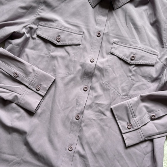 Eddie Bauer Women’s Guide Shirt - Long Sleeve Button Down Lavender- Size M - Picture 3 of 7